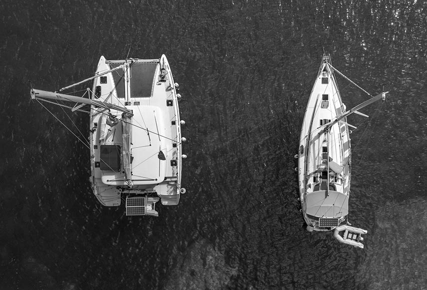 catamaran vs monohull in storm